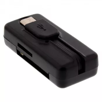 InLine OTG kortelių skaitytuvas Dual Flex SD, microSD su USB prievadu ir 2 lizdais