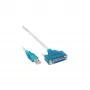 USB spausdintuvo laidas InLine 33397I 1,8 m, USB A (vyriškas) – DB25 (moteriškas)