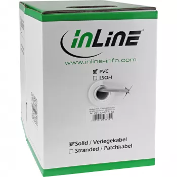 InLine kietas montavimo kabelis SF/UTP Cat.5e AWG24 CCA PVC 100m