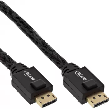 InLine DisplayPort aktyvus kabelis, juodas, paauksuotos kontaktinės detalės, 15 m
