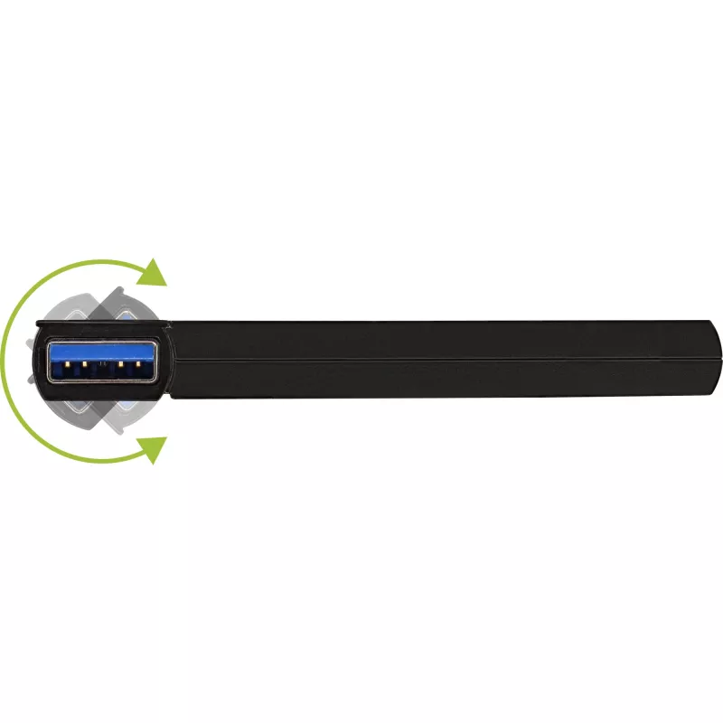 InLine USB 3.0 pasukamas USB centras, 4 prievadai, juodas