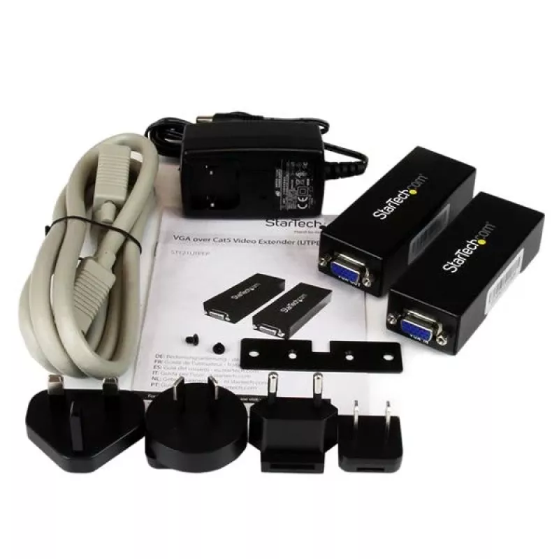 „StarTech.com“ VGA į Cat 5 monitoriaus ilgintuvo rinkinys (250 pėdų / 80 m) - VGA Cat5 ilgintuvas