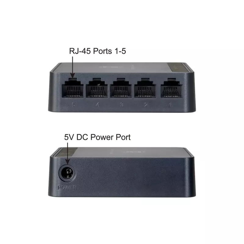 Tinklo jungiklis LevelOne FEU-0512 Fast Ethernet 10/100 Juodas