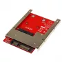 StarTech.com mSATA SSD į 2,5 colio SATA adapteris, SATA, mSATA, juoda, raudona, sidabrinė, CE, FCC, 6 Gbit/s, -40 - 85 °C