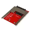 StarTech.com mSATA SSD į 2,5 colio SATA adapteris, SATA, mSATA, juoda, raudona, sidabrinė, CE, FCC, 6 Gbit/s, -40 - 85 °C