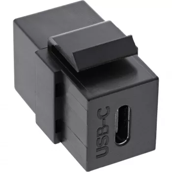 InLine USB 3.1 Snap-In modulis, USB-C motina/motina, juodas korpusas