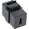 InLine USB 3.1 Snap-In modulis, USB-C motina/motina, juodas korpusas