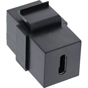 InLine USB 3.1 Snap-In modulis, USB-C motina/motina, juodas korpusas