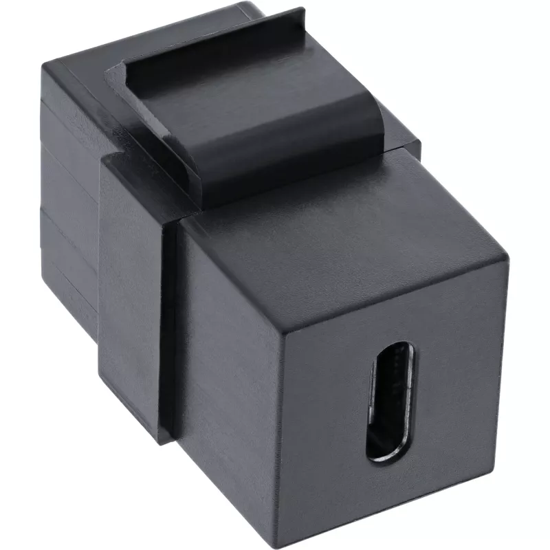 InLine USB 3.1 Snap-In modulis, USB-C motina/motina, juodas korpusas