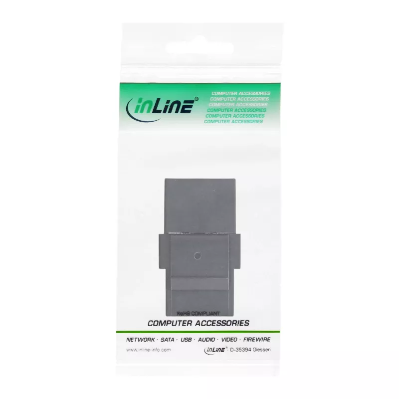 InLine USB 3.1 Snap-In modulis, USB-C motina/motina, juodas korpusas