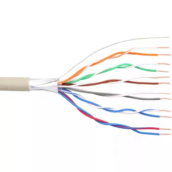 InLine telefono kabelis 12 laidų kietas montavimui 6x2x0,6 mm ekranuotas 25 m