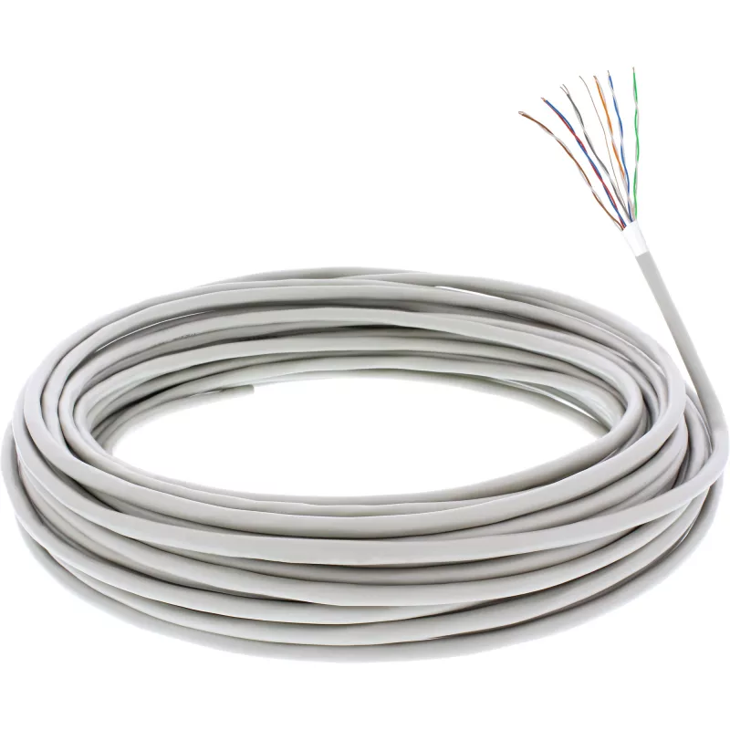 InLine telefono kabelis 12 gyslų kietas montavimui 6x2x0,6mm ekranuotas 100m