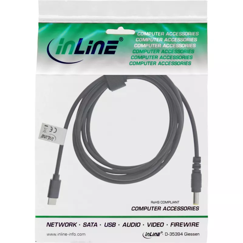 InLine USB-C į ASUS/Lenovo nešiojamojo kompiuterio (apvalus) įkrovimo laidas, 2 m