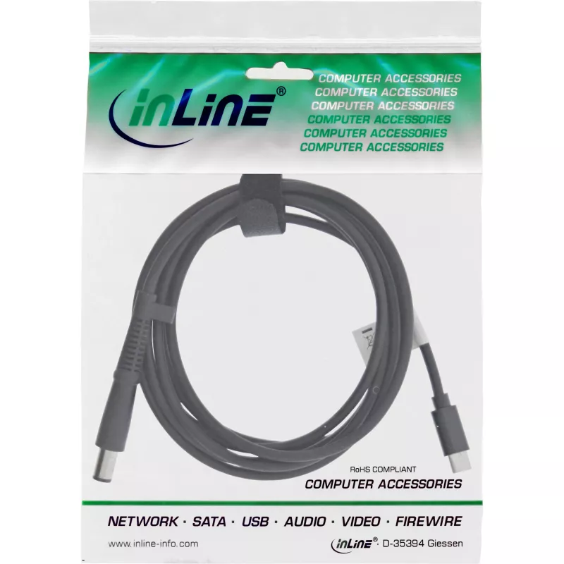InLine USB-C į HP nešiojamąjį kompiuterį (apvalus/didelis) įkrovimo laidas, 2 m
