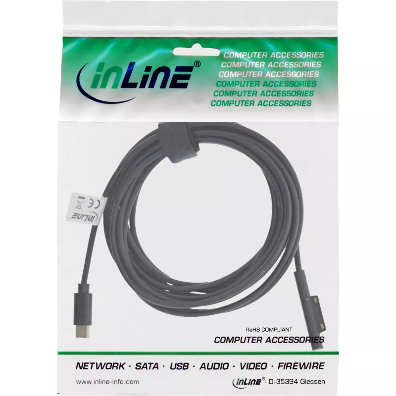 USB-C į Surface įkrovimo laidas InLine 26670B 3 m