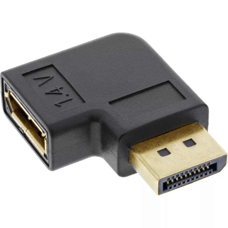 InLine DisplayPort adapteris, DisplayPort vyriškas / moteriškas stačiu kampu
