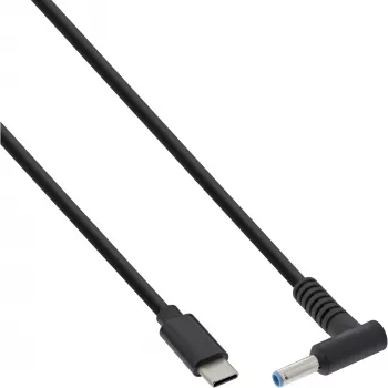 InLine USB-C į HP nešiojamojo kompiuterio (apvalus/mažas) įkrovimo laidas, 2 m