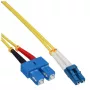 InLine 88656N Šviesolaidinis dupleksinis kabelis LC/SC 9/125µm OS2 3m