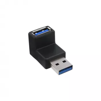 USB 3.0 adapteris A kištukas / A lizdas 90° lenktas InLine 35300R