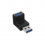 USB 3.0 adapteris A kištukas / A lizdas 90° lenktas InLine 35300R