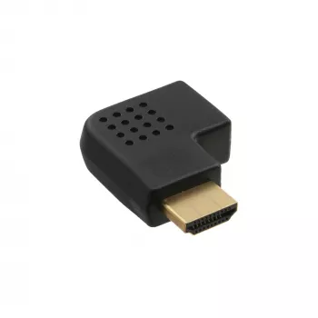 InLine HDMI adapteris moteriškas vyriškas šoninis lenktas dešinėn auksuotas 17600T
