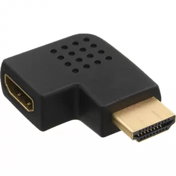 InLine HDMI adapteris vyriškas moteriškas kairysis kampinis auksuotas 17600S