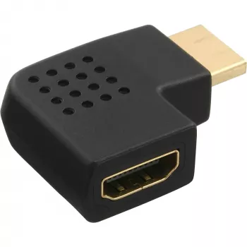InLine HDMI adapteris vyriškas moteriškas kairysis kampinis auksuotas 17600S