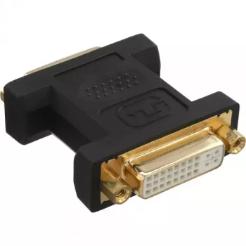 InLine DVI-I adapteris 24+5 moteriškas / moteriškas juodas auksuotas