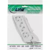 InLine 4-ių lizdų ilgintuvas, 2x CEE7/3 + 2x Euro CEE7/16, baltas, 1,5 m