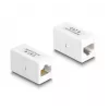 DeLOCK adapter RJ45 kištukas į RJ45 kištuką Cat.6 UTP 1m baltas