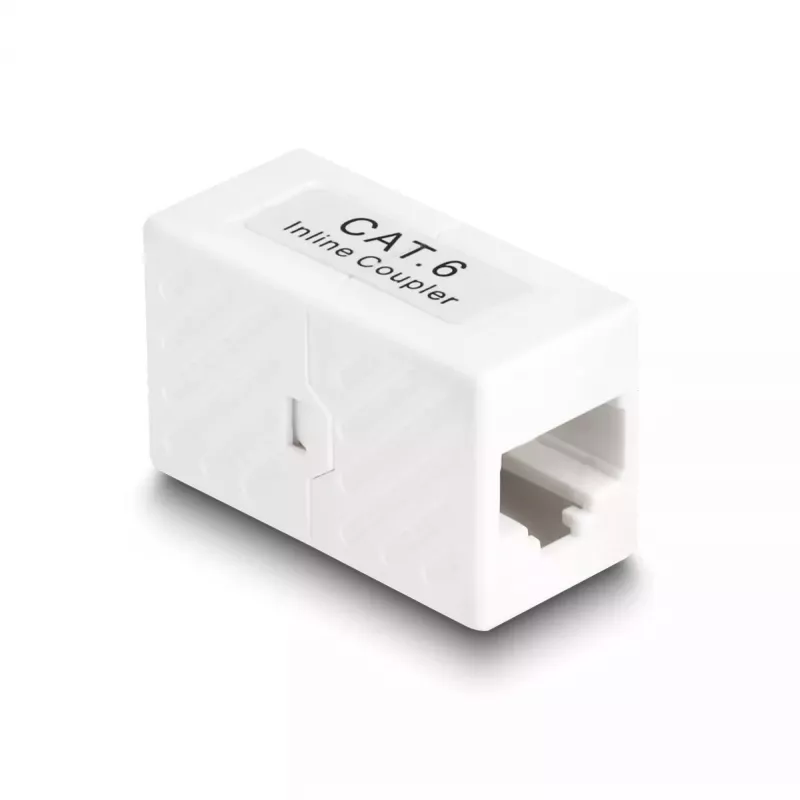 DeLOCK adapter RJ45 kištukas į RJ45 kištuką Cat.6 UTP 1m baltas