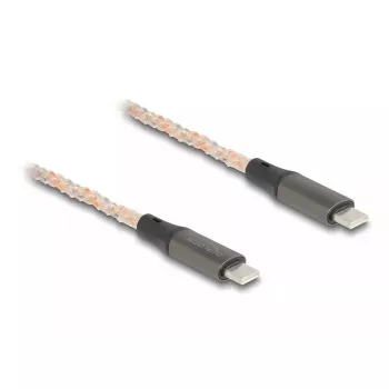 DeLOCK USB 2.0 laidas USB Type-C vyriškas į vyrišką PD 3.0 100 W RGB 1,20 m
