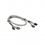 InLine USB 2.0 vidinis prailginimo kabelis 2x 4 kontaktų IDC lizdas/kištukas, 0,60 m, biri