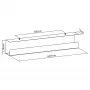 InLine po stalu kabelių tvarkymo sistema 23190W — plieninė, balta, 114×600×76 mm