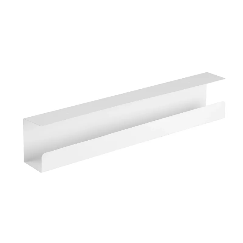 InLine po stalu kabelių tvarkymo sistema 23190W — plieninė, balta, 114×600×76 mm