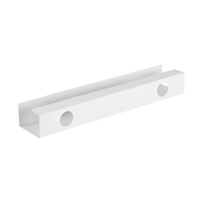 InLine po stalu kabelių tvarkymo sistema 23190W — plieninė, balta, 114×600×76 mm