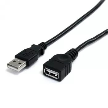 StarTech.com 10 pėdų juodas USB 2.0 ilginimo kabelis A-A (vyriškas/moteriškas)