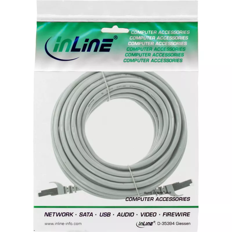 InLine Patch Laidas F/UTP Cat.5e pilkas 10m