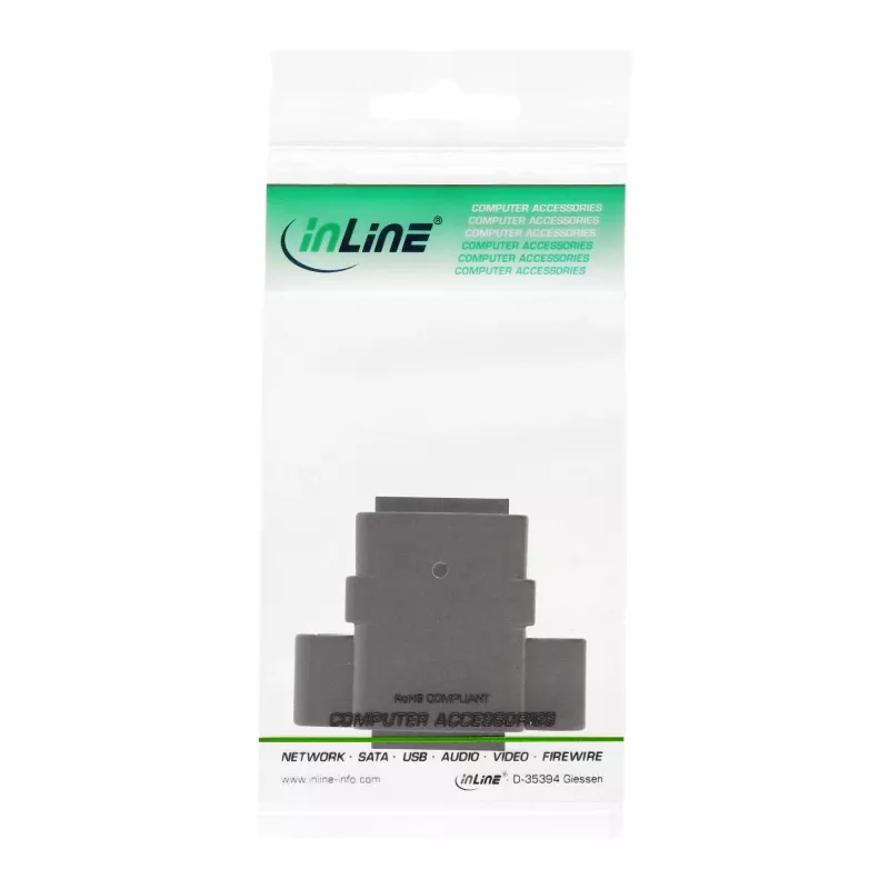 InLine komutacinis kabelių sujungimas UTP 2x RJ45 lizdas, skirta įrengimui