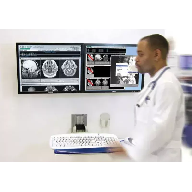 Sieninis laikiklis Ergotron Neo-Flex dviem monitoriams 61 cm (24 col.) sidabrinis