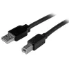 StarTech.com 50ft (15m) aktyvus USB 2.0 A į B laidas, ilgas USB spausdintuvo laidas, 1x USB-A (M), 1x USB-B (M) - juodas