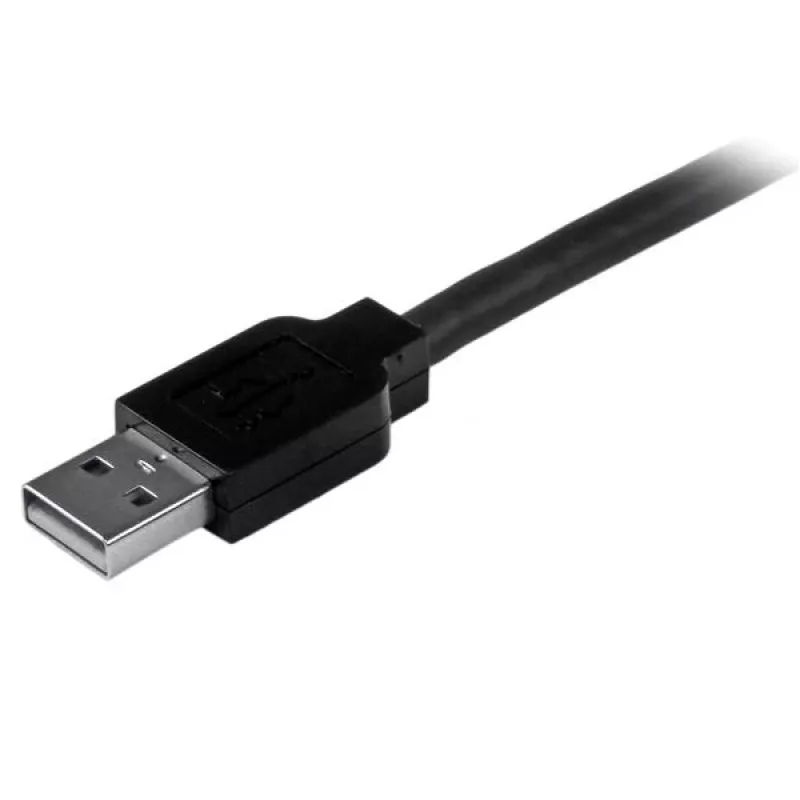 StarTech.com 50ft (15m) aktyvus USB 2.0 A į B laidas, ilgas USB spausdintuvo laidas, 1x USB-A (M), 1x USB-B (M) - juodas