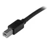StarTech.com 50ft (15m) aktyvus USB 2.0 A į B laidas, ilgas USB spausdintuvo laidas, 1x USB-A (M), 1x USB-B (M) - juodas