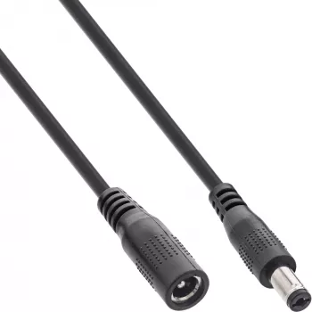 InLine DC ilginimo laidas, kištukas/lizdas 5.5x2.1mm, juodas, 5m