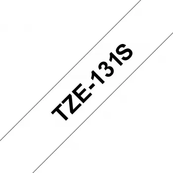 Brother TZE131S juosta etiketėms juoda ant skaidraus TZe
