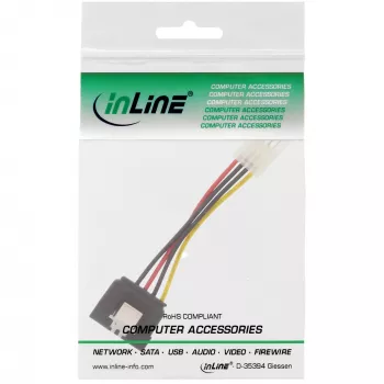 InLine SATA maitinimo adapterio laidas 3,5 colio / 15 kontaktų SATA su fiksatoriumi 0,15 m