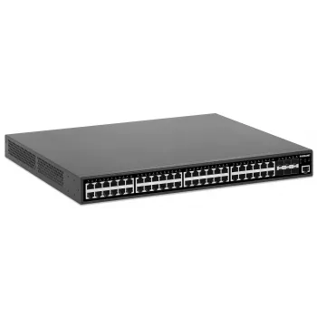Intellinet 48 prievadų Gigabit Ethernet PoE+ valdomas jungiklis su šešiais 10G SFP+ jungtimis, 450 W PoE biudžetas, L2+/L3 Lite