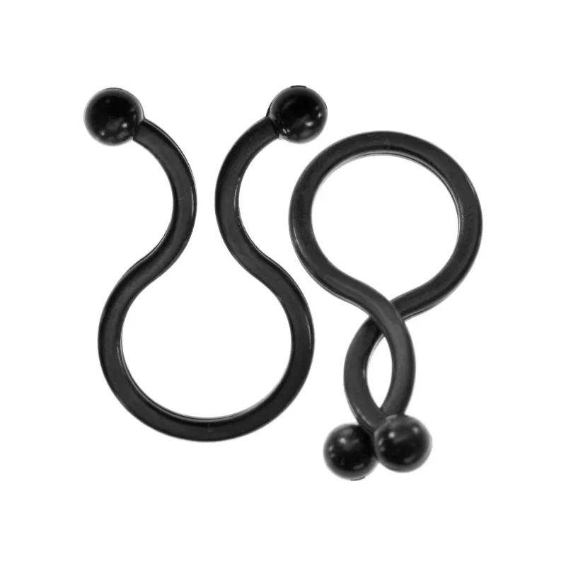 InLine Twist Ties 26–30 mm juodi, 10 vnt. – kabelių ir laidų tvarkymo raišteliai