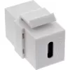 InLine USB 3.1 snap-in modulis, USB-C moteriška/moteriška, baltas korpusas