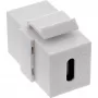 InLine USB 3.1 snap-in modulis, USB-C moteriška/moteriška, baltas korpusas